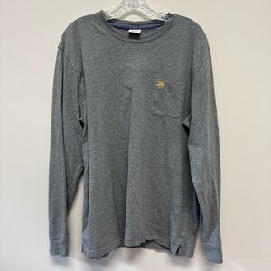 Brooks Brothers "346" Gray Logo'd Pocket T-Shirt Long Sleeve 100% Cotton Size XL